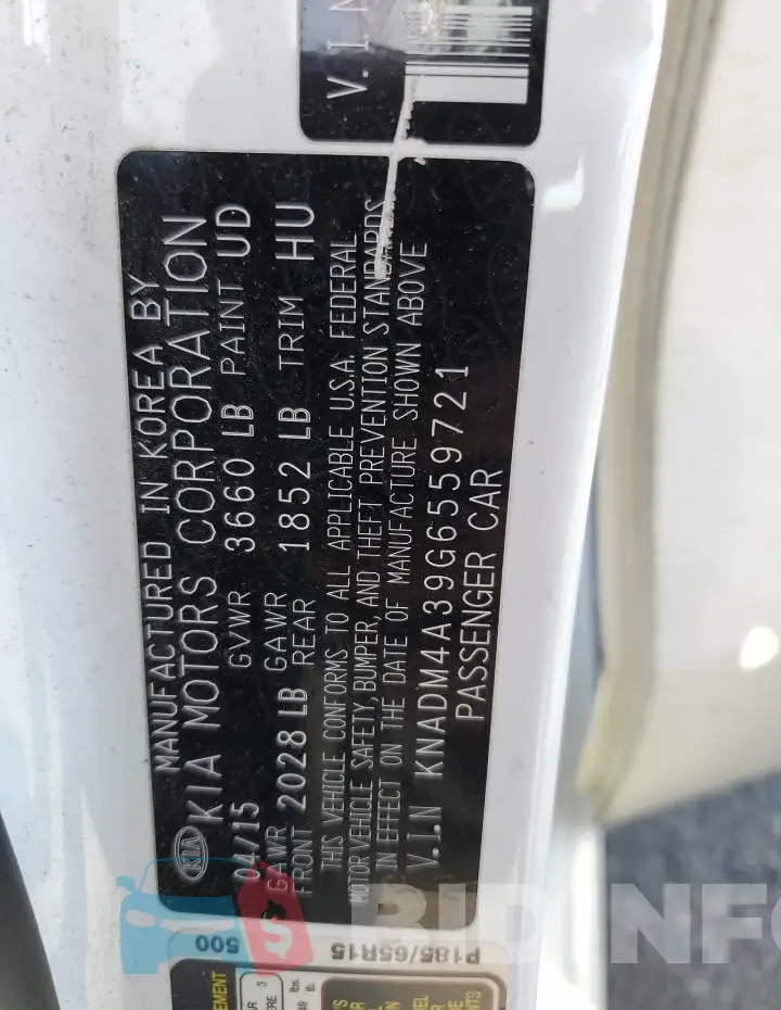 KNADM4A39G6559721 Photo# 13