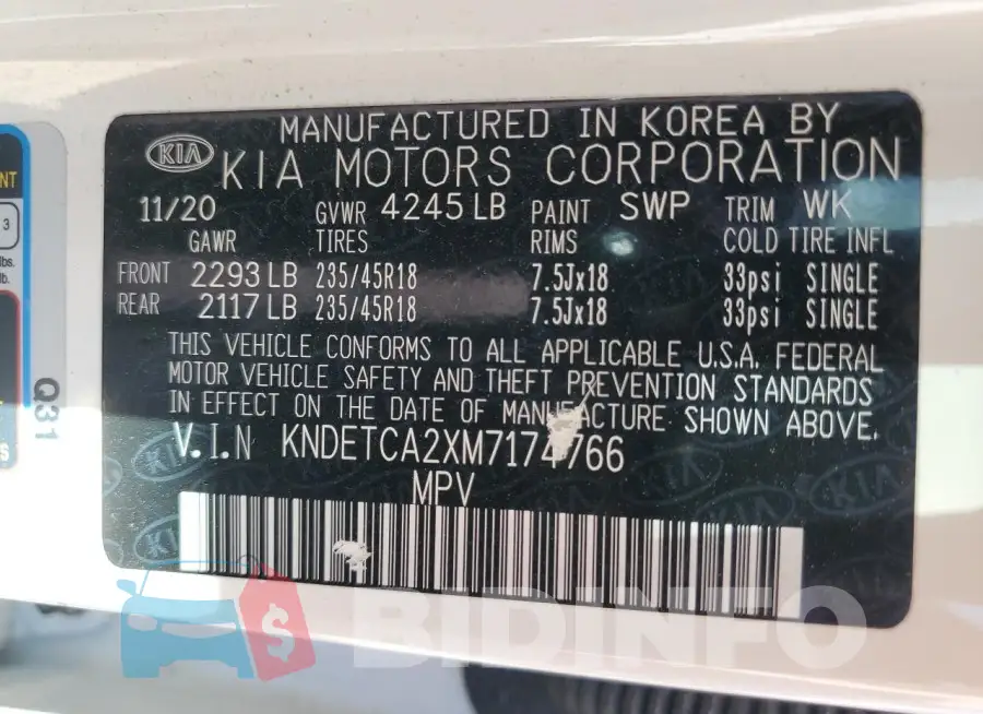 KNDETCA2XM7174766 Photo# 13
