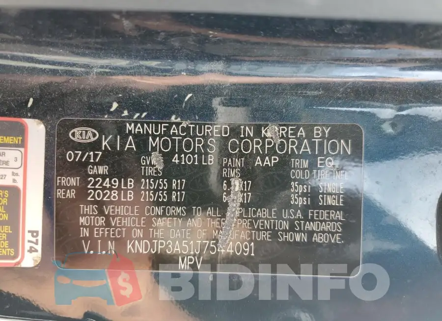 KNDJP3A51J7544091 Photo# 12