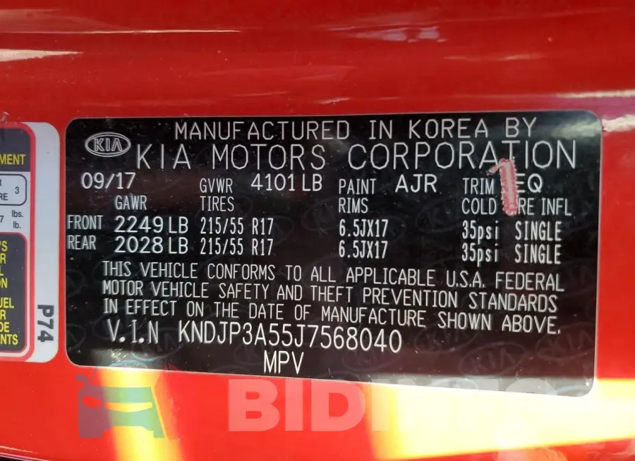 KNDJP3A55J7568040 Photo# 12