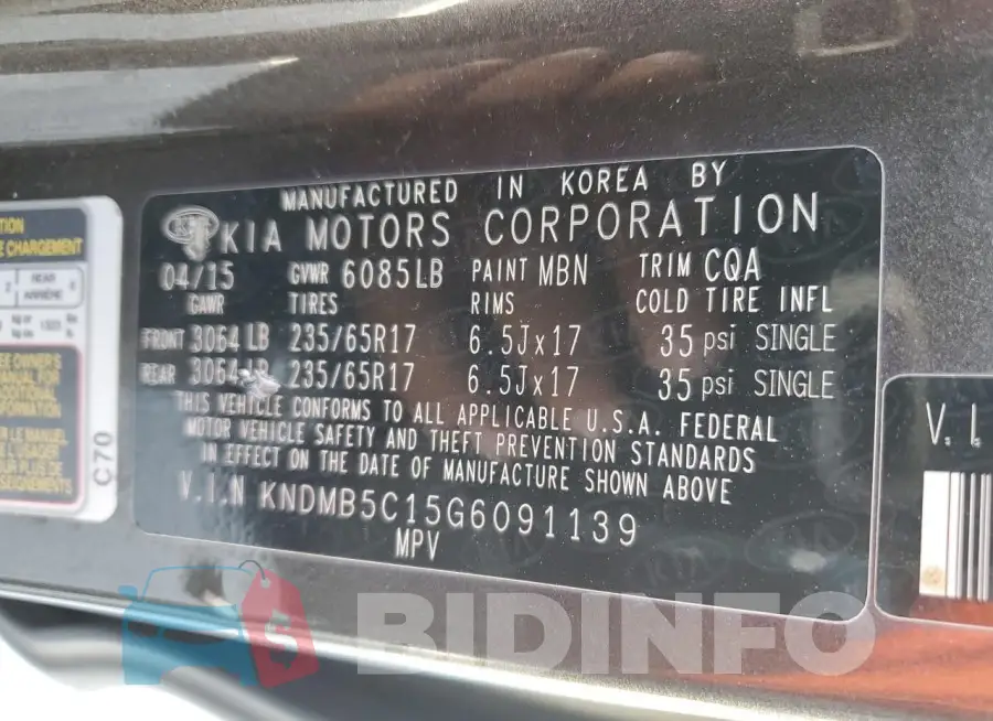 KNDMB5C15G6091139 Photo# 13