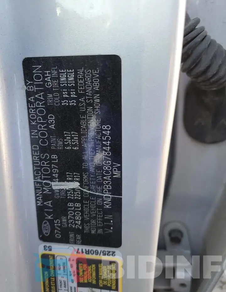 KNDPB3AC8G7844548 Photo# 12
