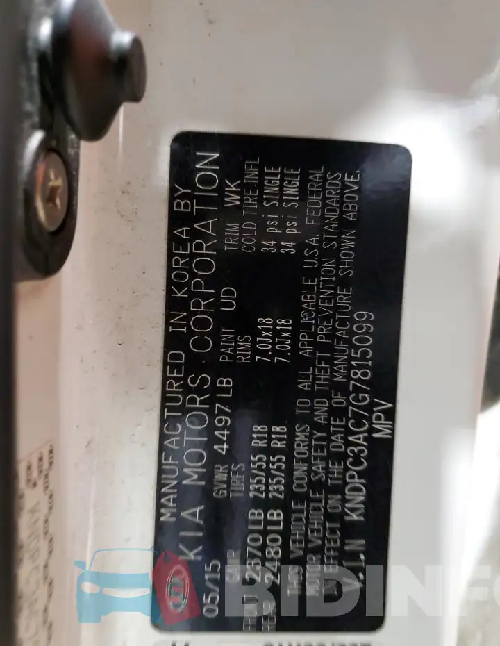 KNDPC3AC7G7815099 Photo# 12