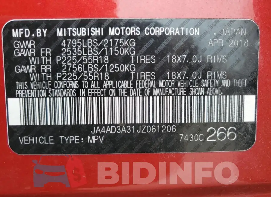JA4AD3A31JZ061206 Photo# 12