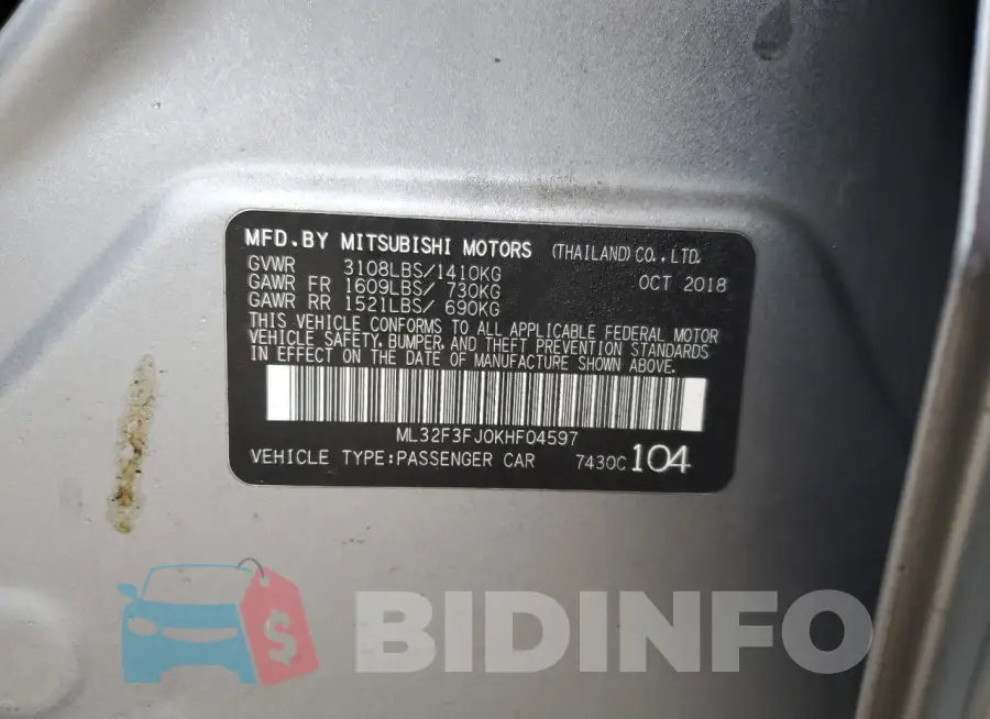 ML32F3FJ0KHF04597 Photo# 12
