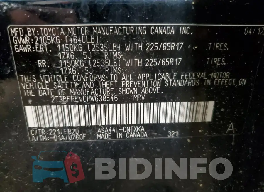2T3BFREV0HW638546 Photo# 13