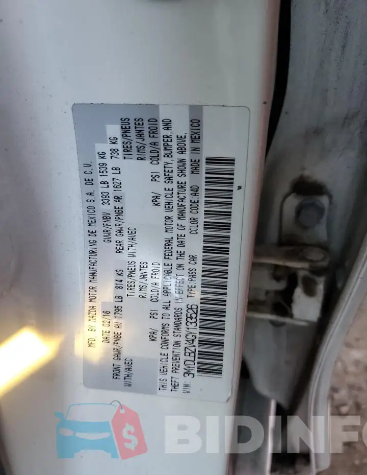 3MYDLBZV4GY133526 Photo# 12