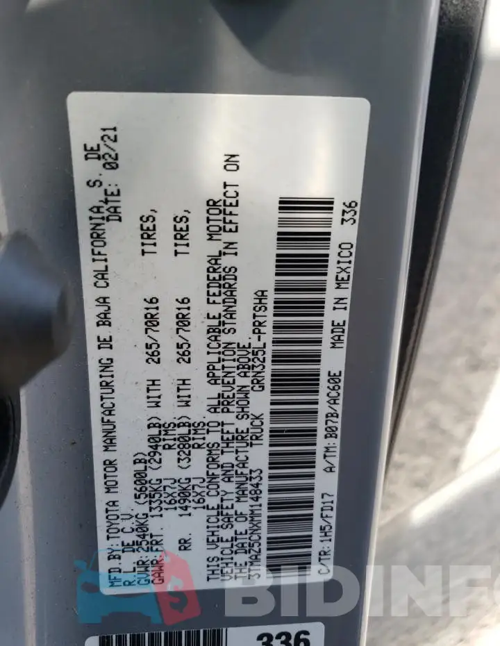 3TMAZ5CNXMM148433 Photo# 12