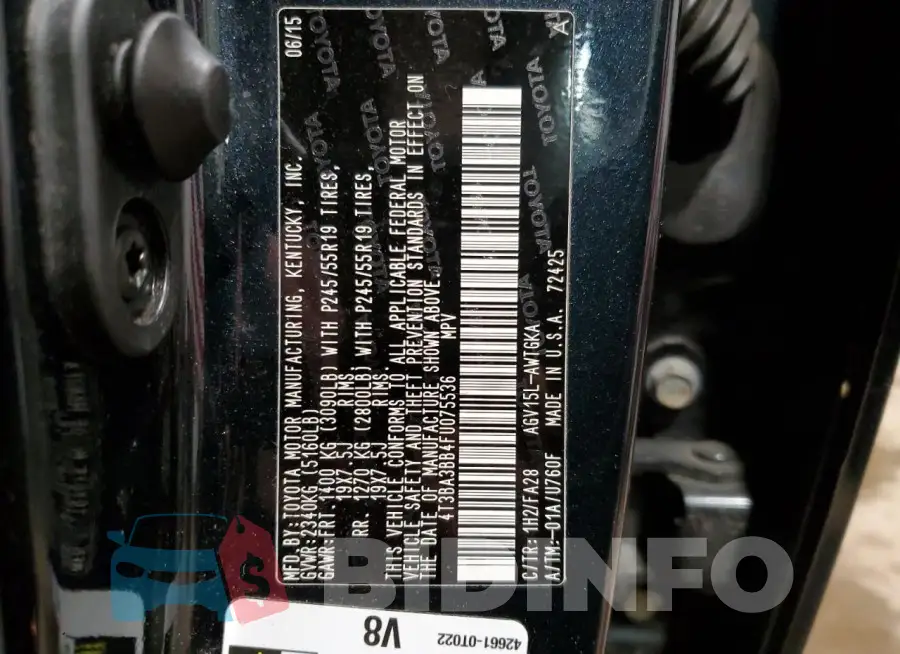 4T3BA3BB4FU075536 Photo# 13