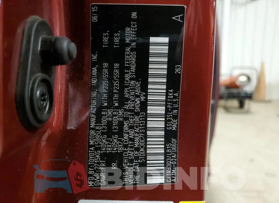 5TDDK3DC7FS113113 Photo# 14