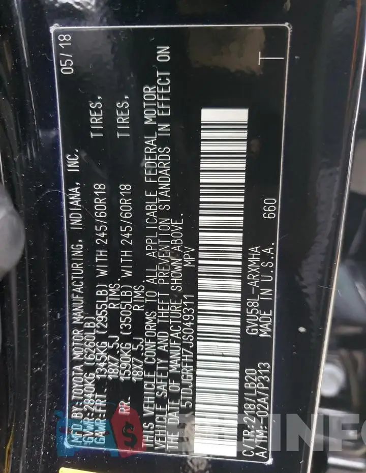 5TDJGRFH7JS049311 Photo# 13