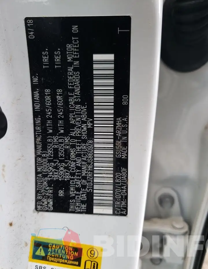 5TDJZRFH6JS860978 Photo# 13