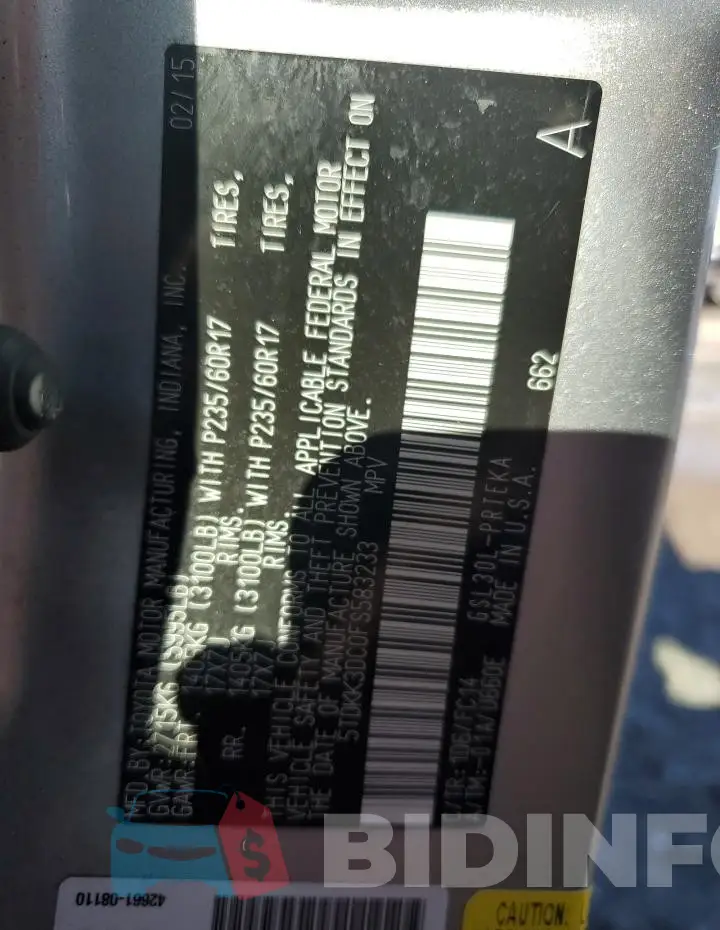 5TDKK3DC0FS583233 Photo# 14