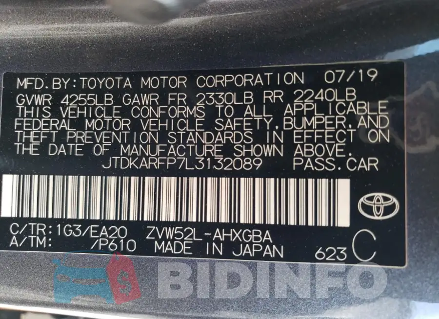 JTDKARFP7L3132089 Photo# 12