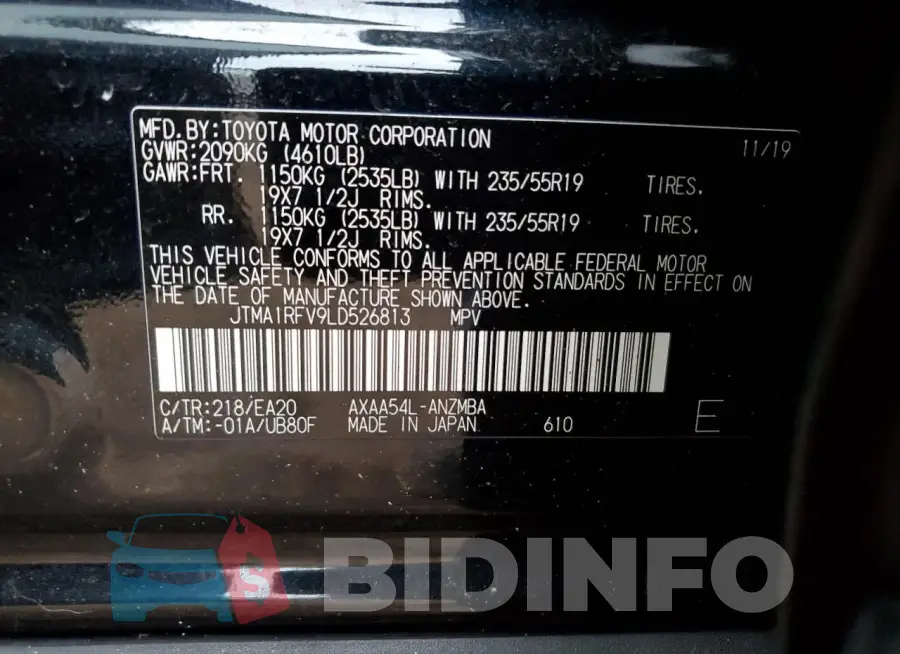 JTMA1RFV9LD526813 Photo# 13