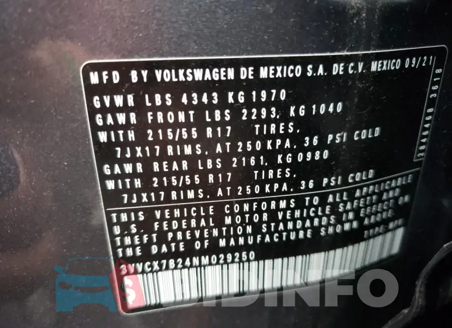 3VVCX7B24NM029250 Photo# 13