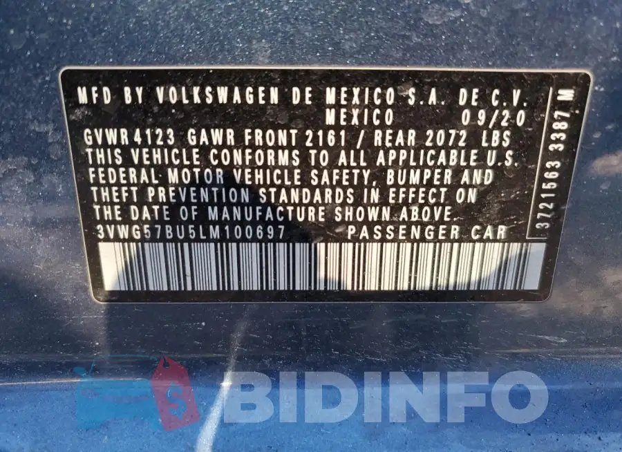 3VWG57BU5LM100697 Photo# 12