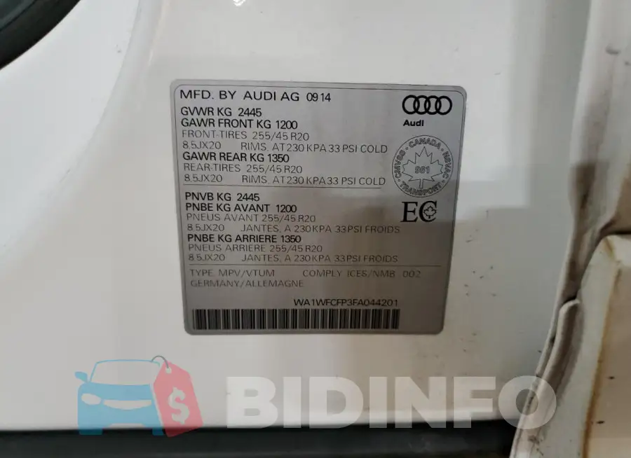 WA1WFCFP3FA044201 Photo# 12
