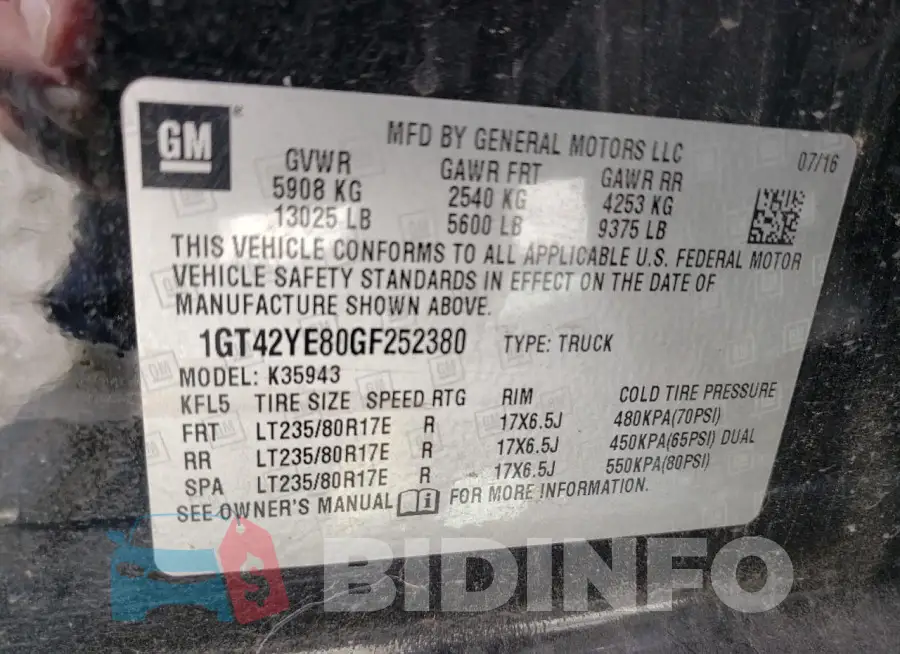 1GT42YE80GF252380 Photo# 12
