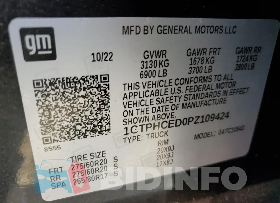 1GTPHCED0PZ109424 Photo# 12