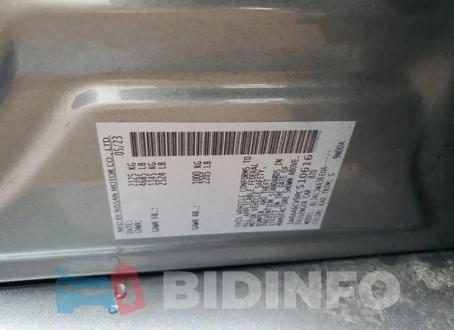 1N4AA6CV9PC510616 Photo# 13