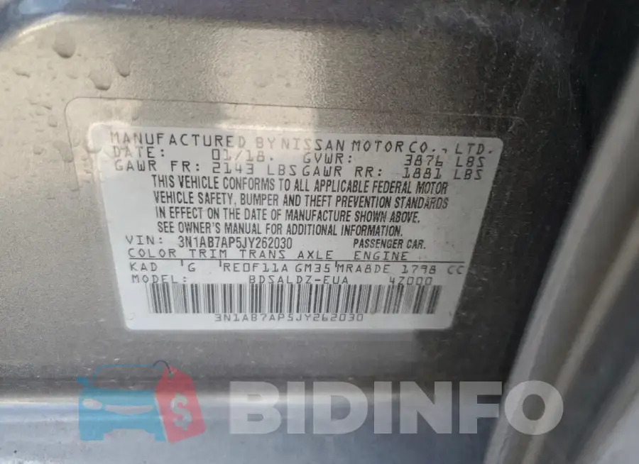 3N1AB7AP5JY262030 Photo# 12