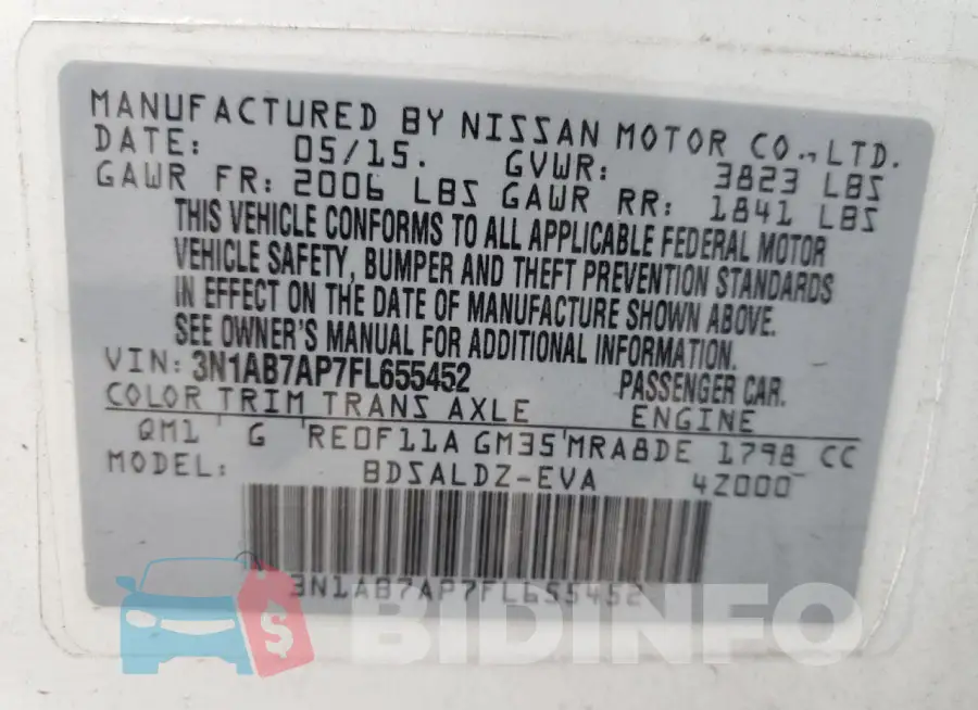 3N1AB7AP7FL655452 Photo# 12