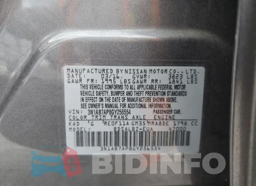 3N1AB7AP8GY256554 Photo# 12