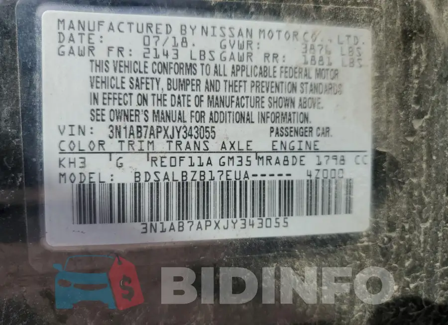 3N1AB7APXJY343055 Photo# 12