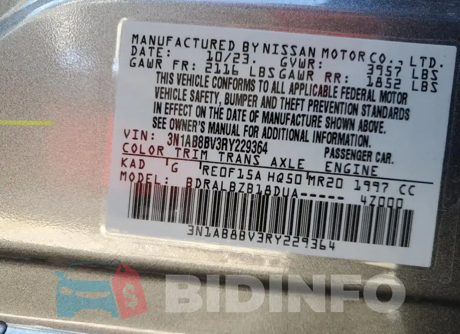 3N1AB8BV3RY229364 Photo# 12