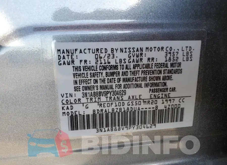 3N1AB8BV9PY304629 Photo# 13