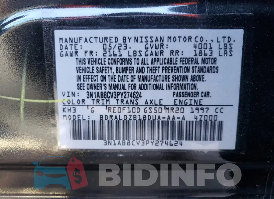 3N1AB8CV3PY274624 Photo# 13