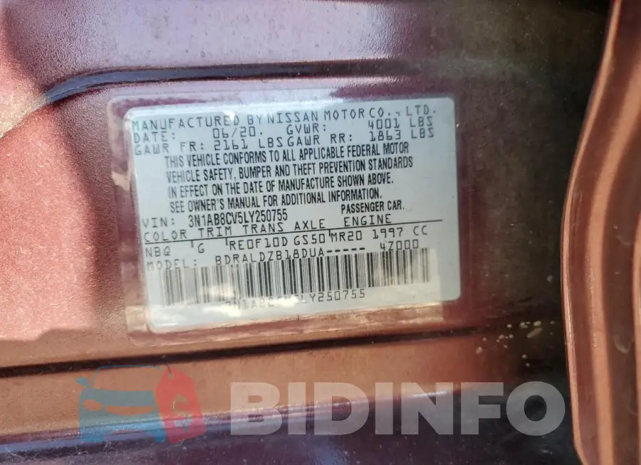 3N1AB8CV5LY250755 Photo# 13