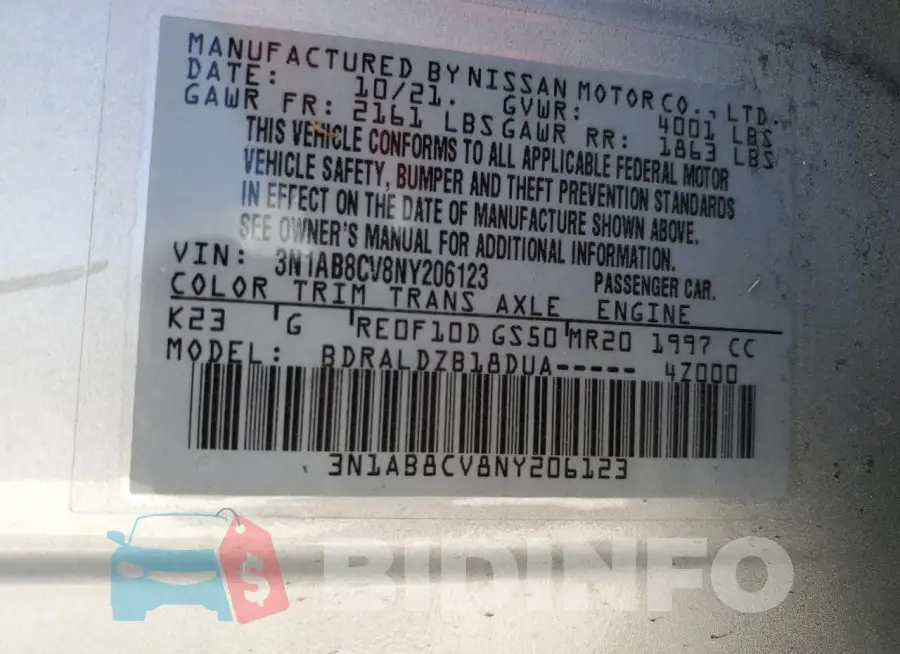 3N1AB8CV8NY206123 Photo# 12
