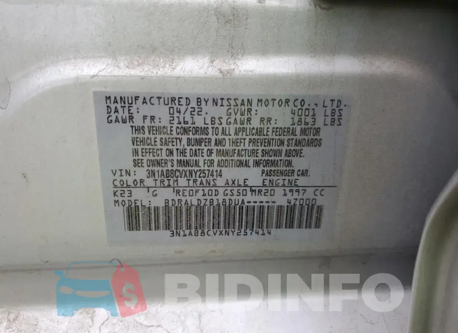 3N1AB8CVXNY257414 Photo# 12