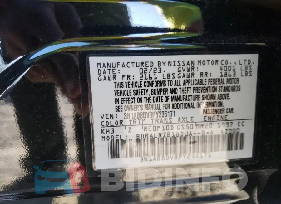 3N1AB8DV8PY235171 Photo# 12