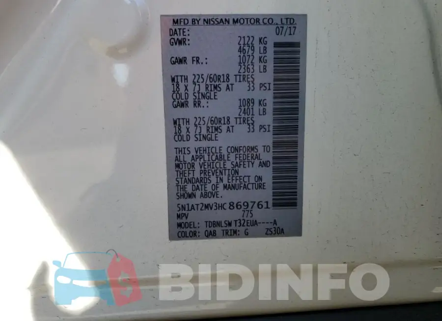 5N1AT2MV3HC869761 Photo# 12