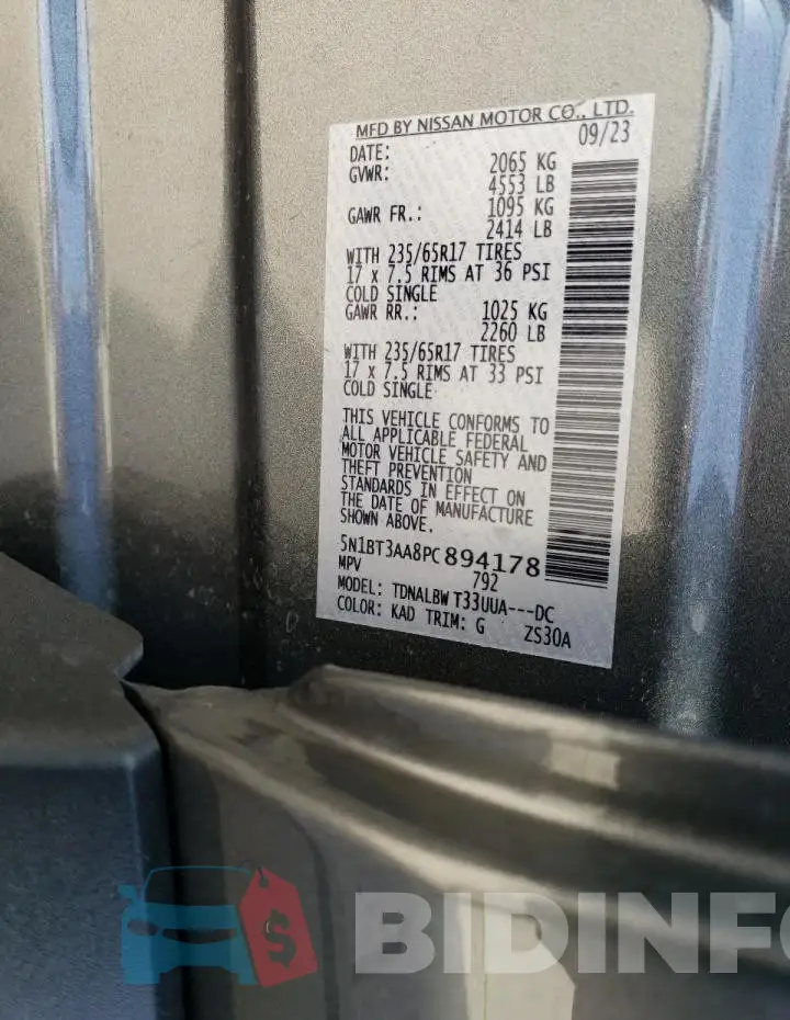 5N1BT3AA8PC894178 Photo# 14