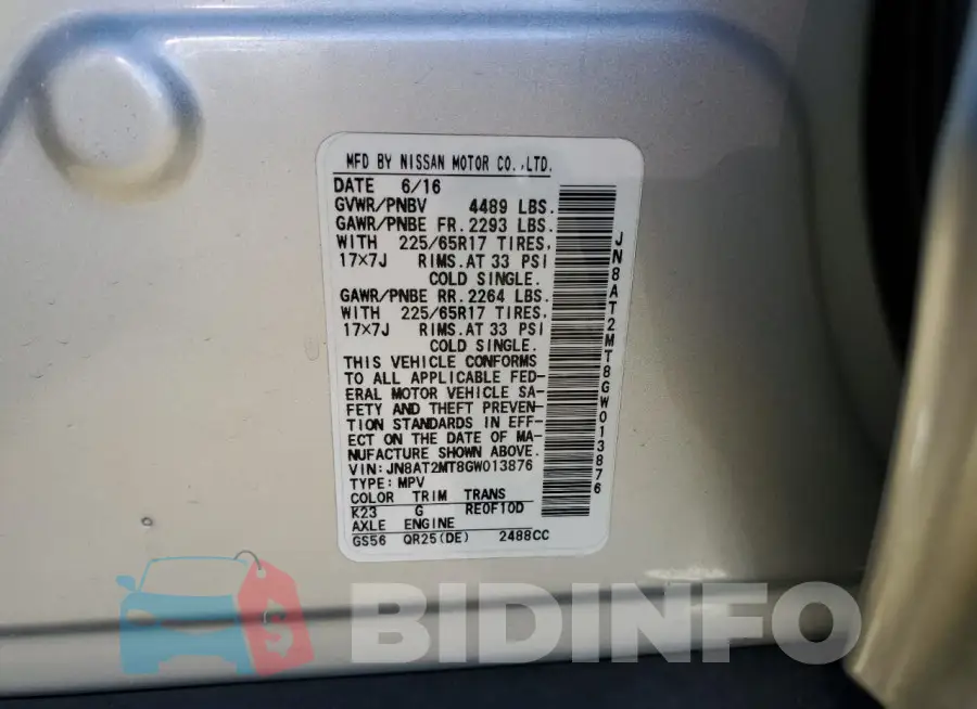 JN8AT2MT8GW013876 Photo# 13