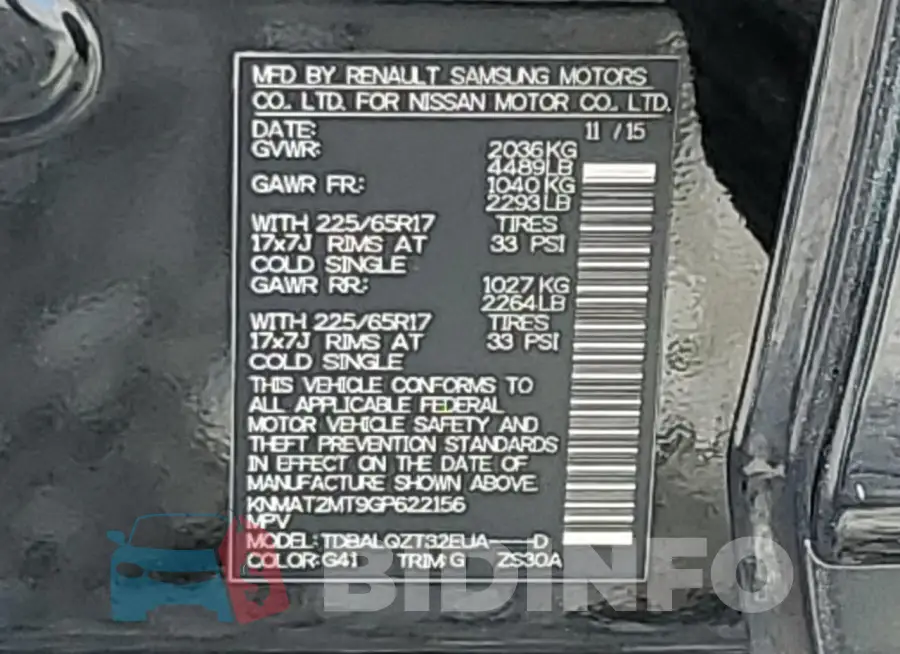 KNMAT2MT9GP622156 Photo# 12