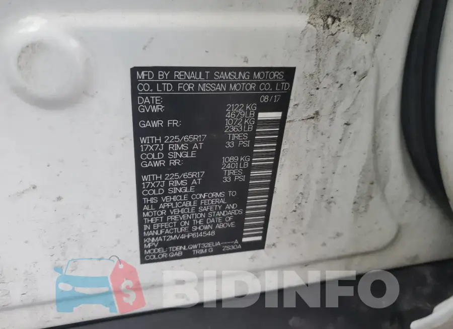 KNMAT2MV4HP614548 Photo# 13