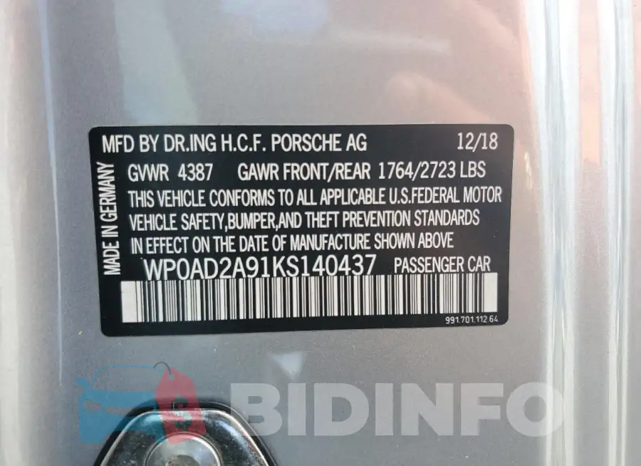 WP0AD2A91KS140437 Photo# 12