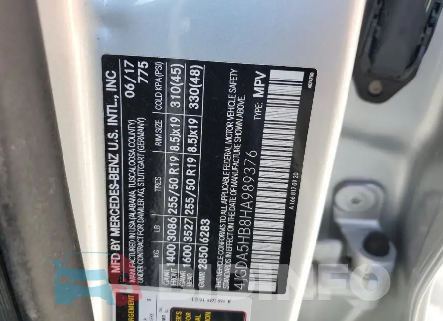 4JGDA5HB8HA989376 Photo# 13