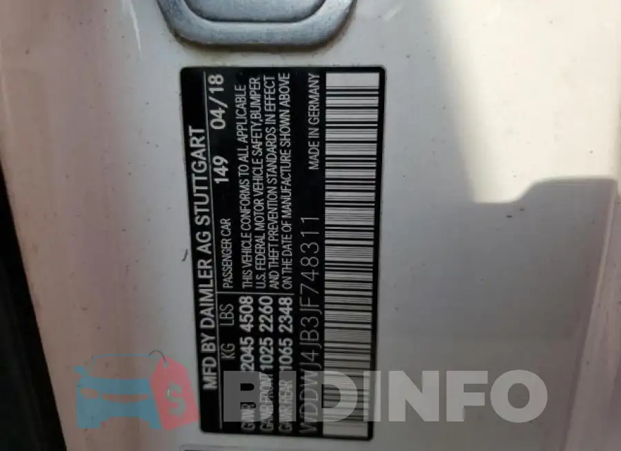 WDDWJ4JB3JF748311 Photo# 13