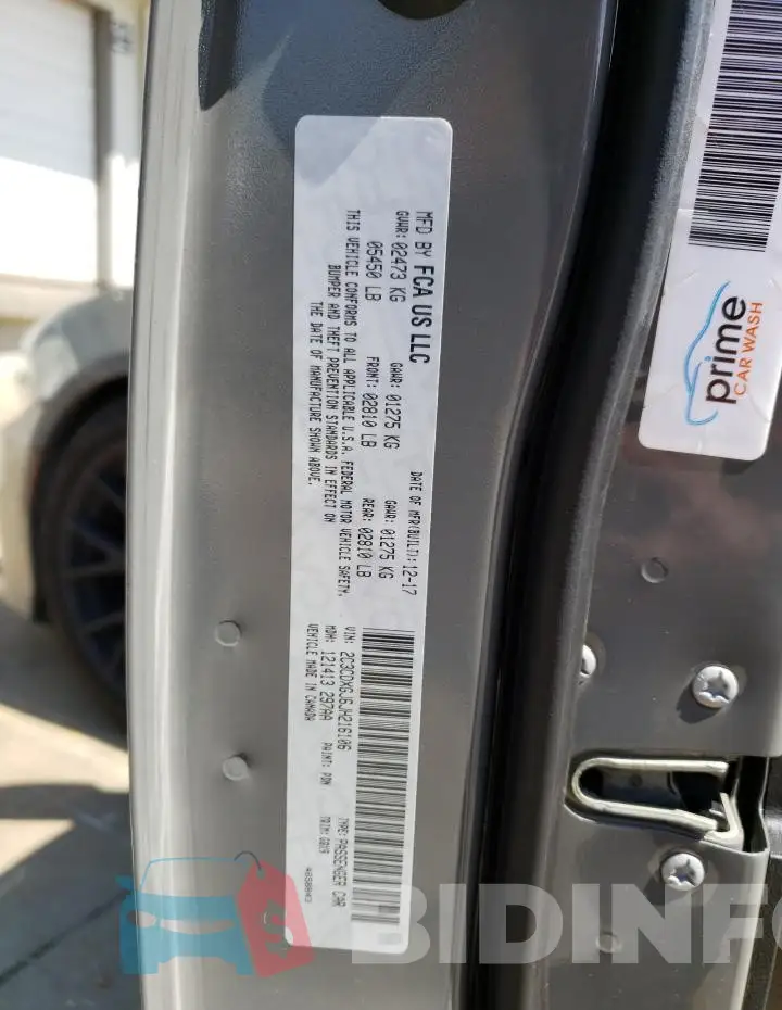 2C3CDXGJ6JH216106 Photo# 12
