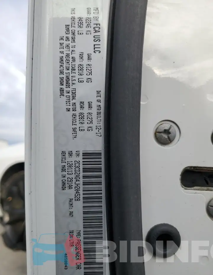 2C3CDZAG4JH204528 Photo# 12