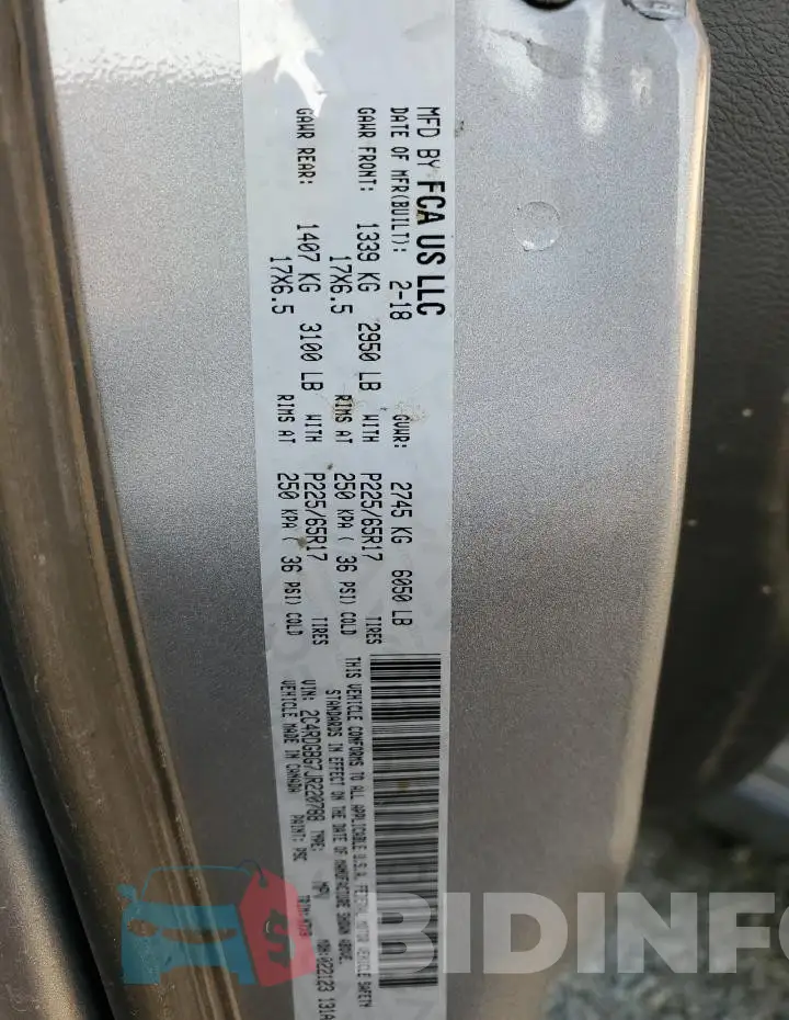 2C4RDGBG7JR220788 Photo# 13