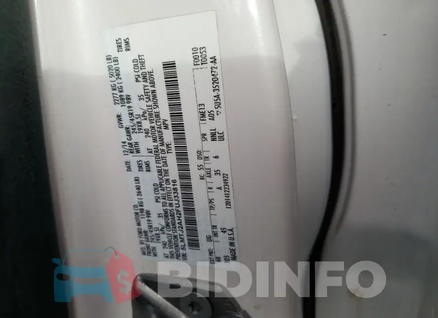 5LMTJ2AH2FUJ33816 Photo# 12
