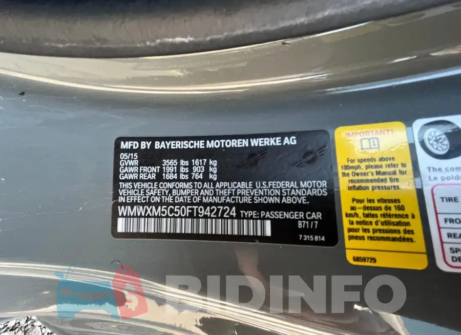 WMWXM5C50FT942724 Photo# 10