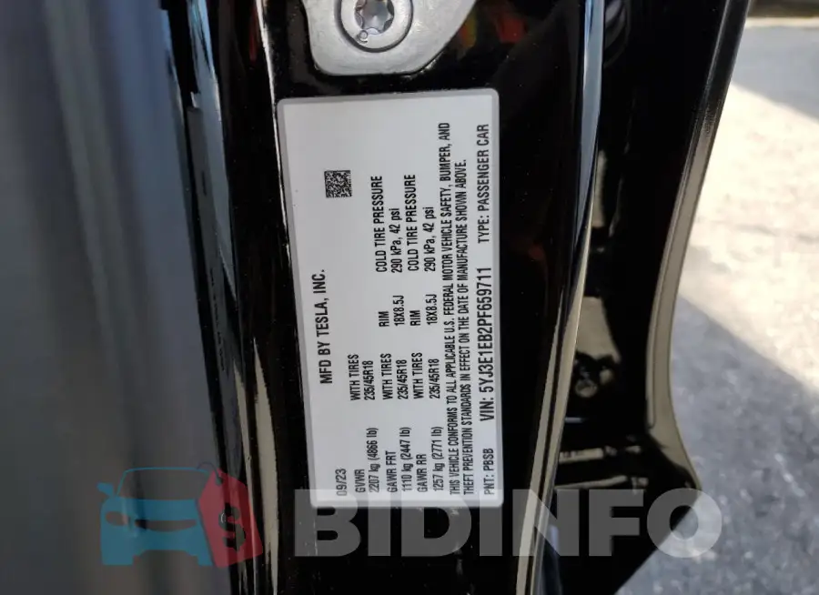 5YJ3E1EB2PF659711 Photo# 12